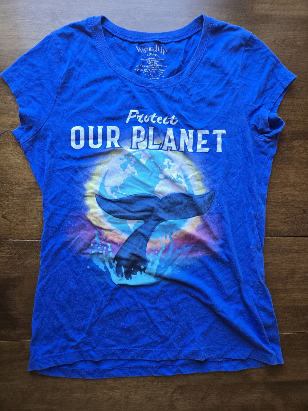 Wound Up Royal Blue 'Protect Our Planet' Graphic Tee